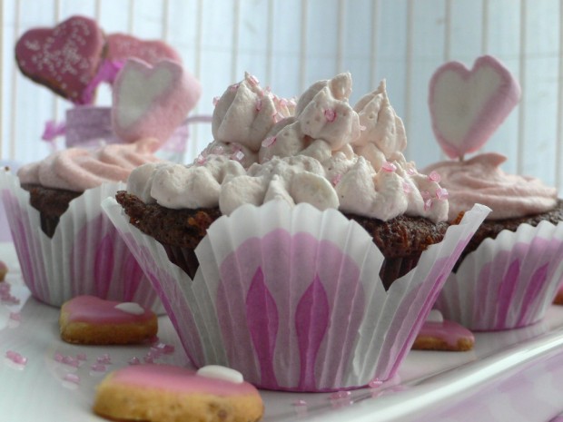 Schoko-Erdbeer-Mascarpone-Cupcakes